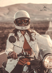 VESTE MOTO MAVERICK - BLANC