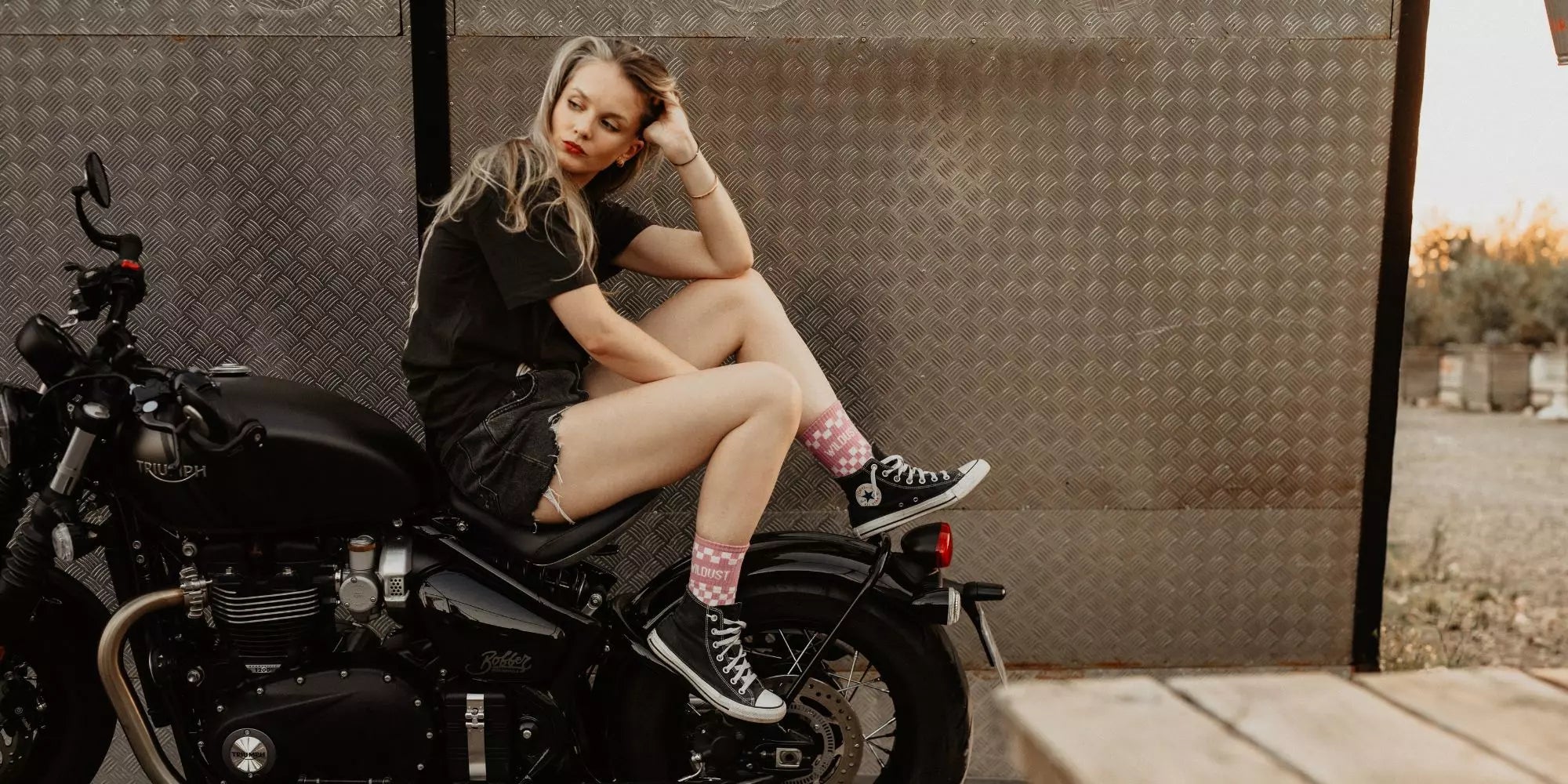 SOCKS - CHECKERBOARD PINK