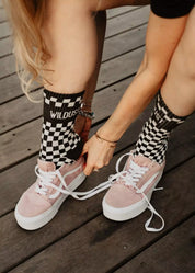 SOCKS - CHECKERBOARD GREY