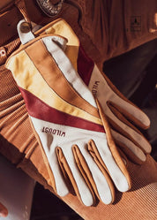 GLOVES 70'S STRIPES - WHITE