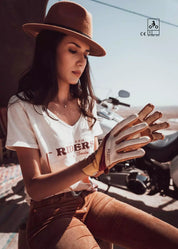 GLOVES 70'S STRIPES - WHITE