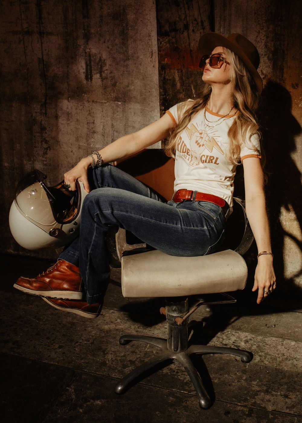 T-SHIRT RETRO - RIDE LIKE A GIRL