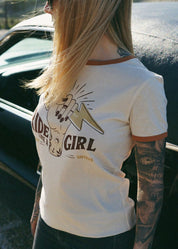 T-SHIRT RETRO - RIDE LIKE A GIRL