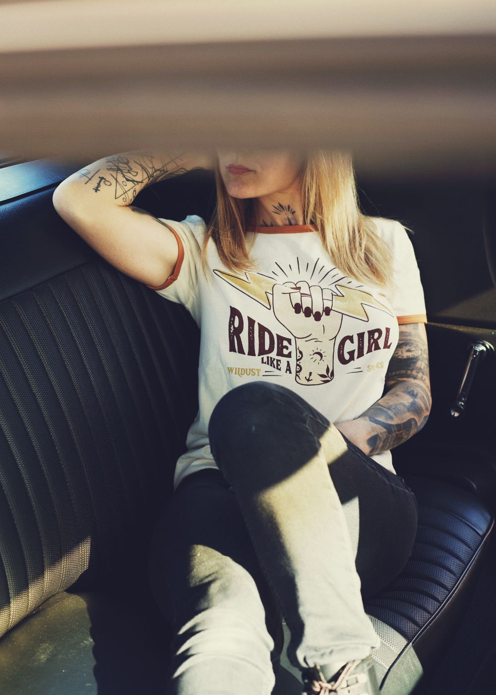 T-SHIRT RETRO - RIDE LIKE A GIRL