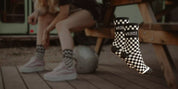 SOCKS - CHECKERBOARD GREY