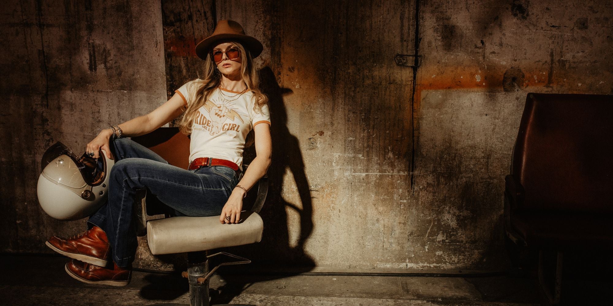 T-SHIRT RETRO - RIDE LIKE A GIRL