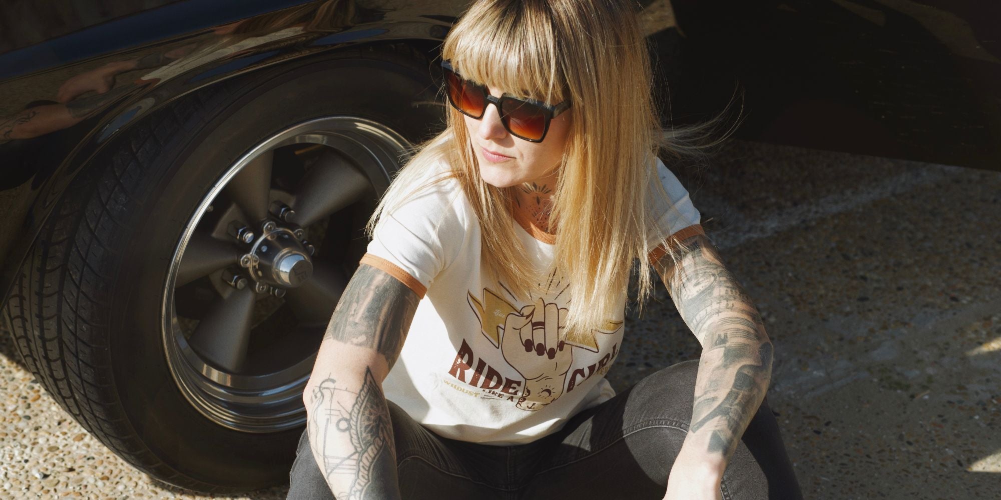 T-SHIRT RETRO - RIDE LIKE A GIRL