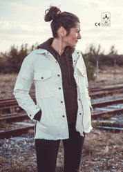VESTE MOTO MAVERICK - BLANC