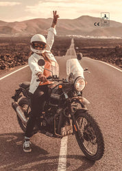 VESTE MOTO MAVERICK - BLANC