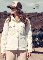 VESTE MOTO MAVERICK - BLANC