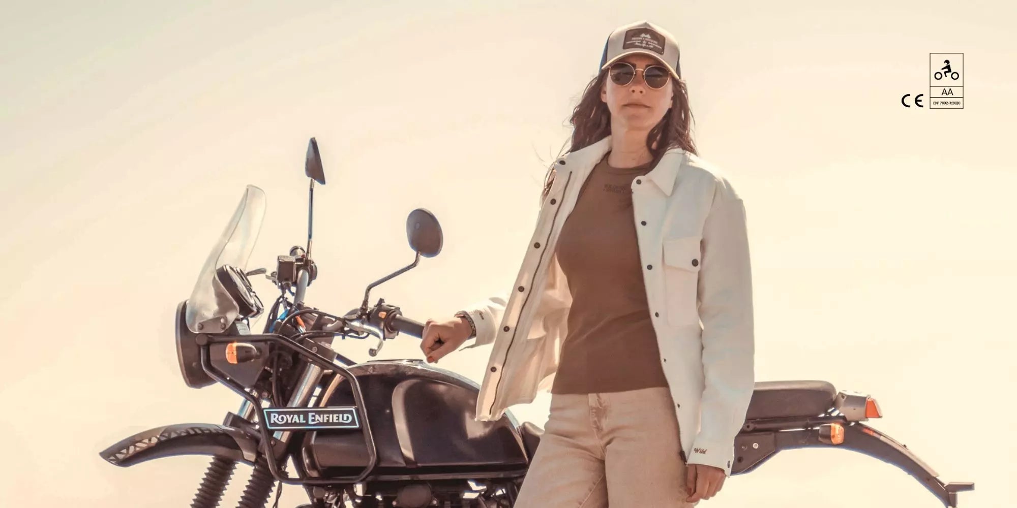 VESTE MOTO MAVERICK - BLANC