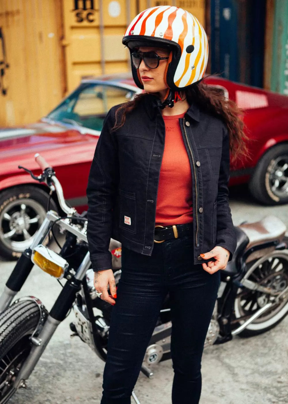PIONEER MOTORCYCLE JACKET - BLACK