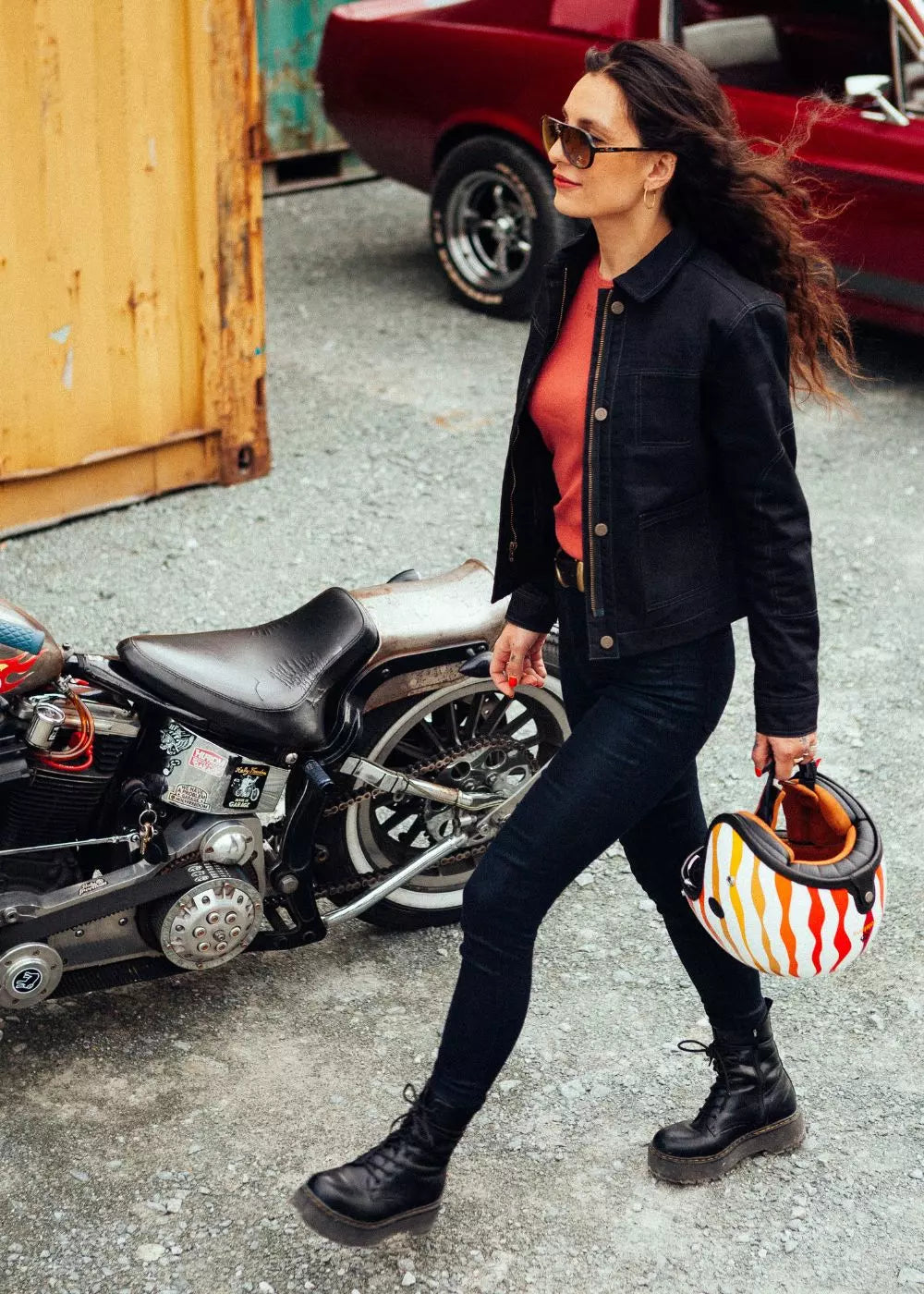 PIONEER MOTORCYCLE JACKET - BLACK