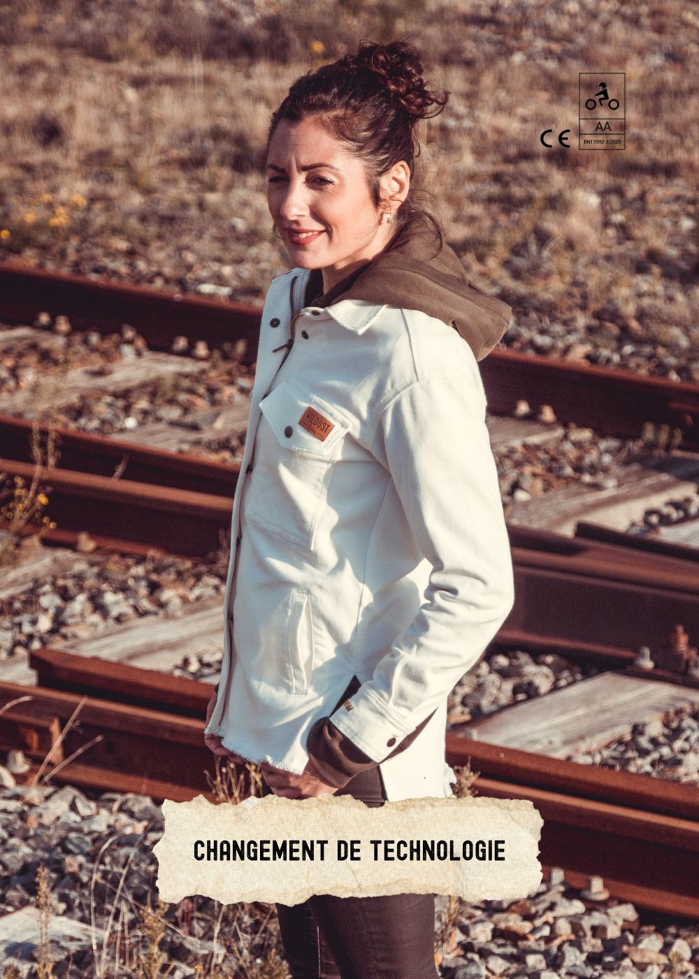 VESTE MOTO LÉGÈRE ARMALITH - BLANC