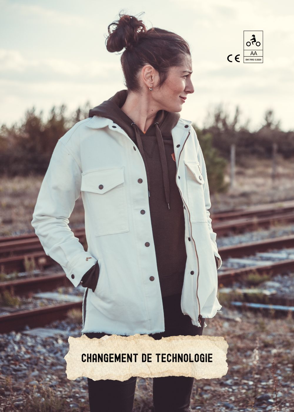 VESTE MOTO LÉGÈRE ARMALITH - BLANC