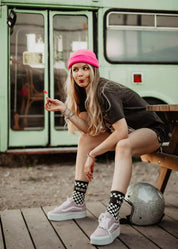 SOCKS - CHECKERBOARD GREY