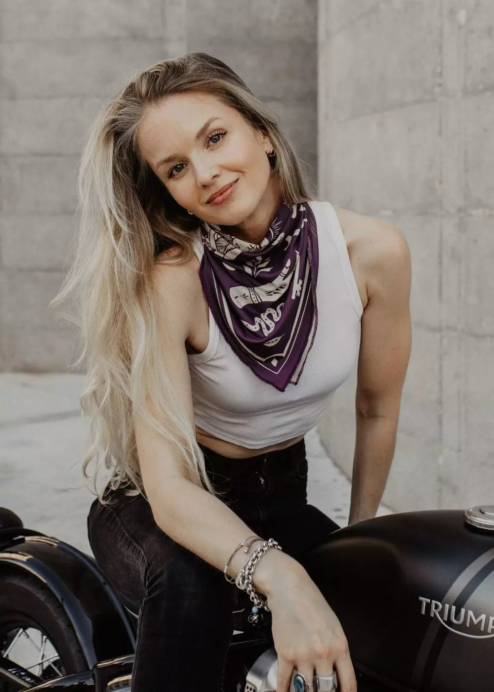 FOULARD MOTO - MOTO THERAPY PURPLE