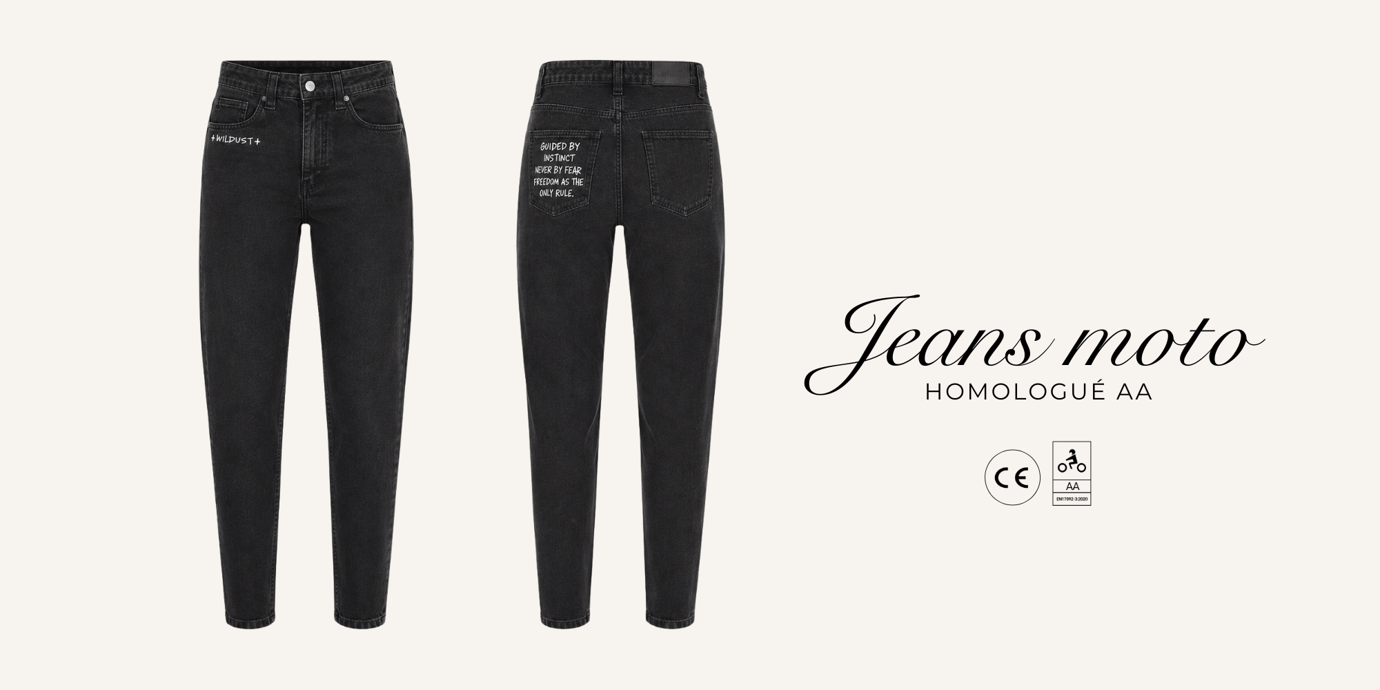 MOTO JEANS - HIGHWAY BLACK (CE)