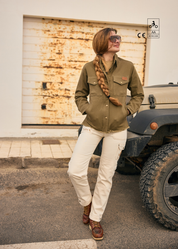 MAVERICK MOTORCYCLE JACKET - KHAKI
