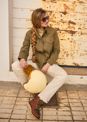 MAVERICK MOTORCYCLE JACKET - KHAKI