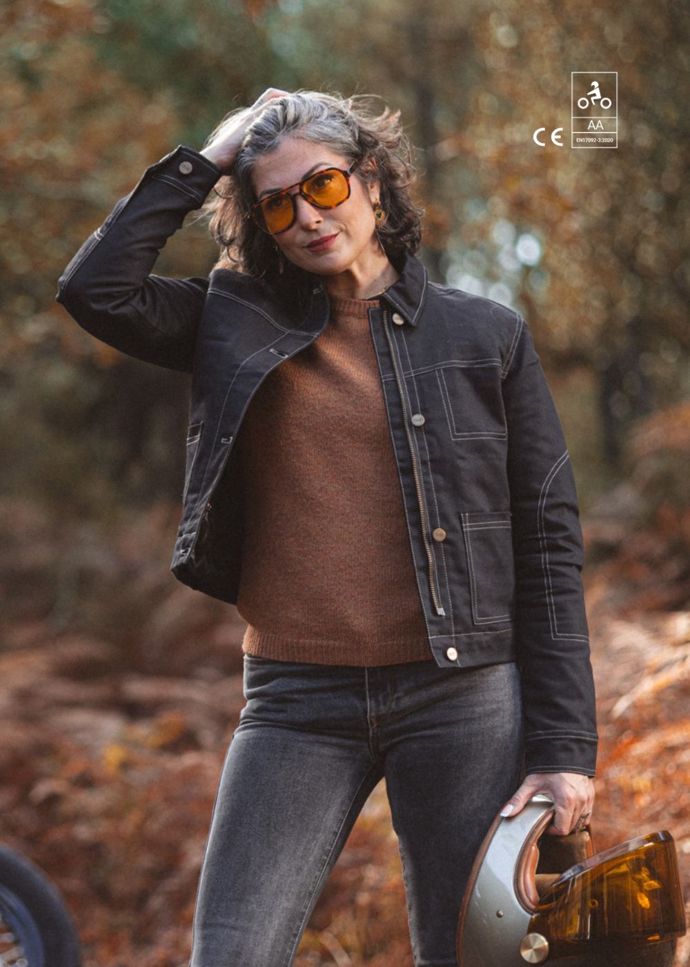 VESTE MOTO PIONEER - BLACK