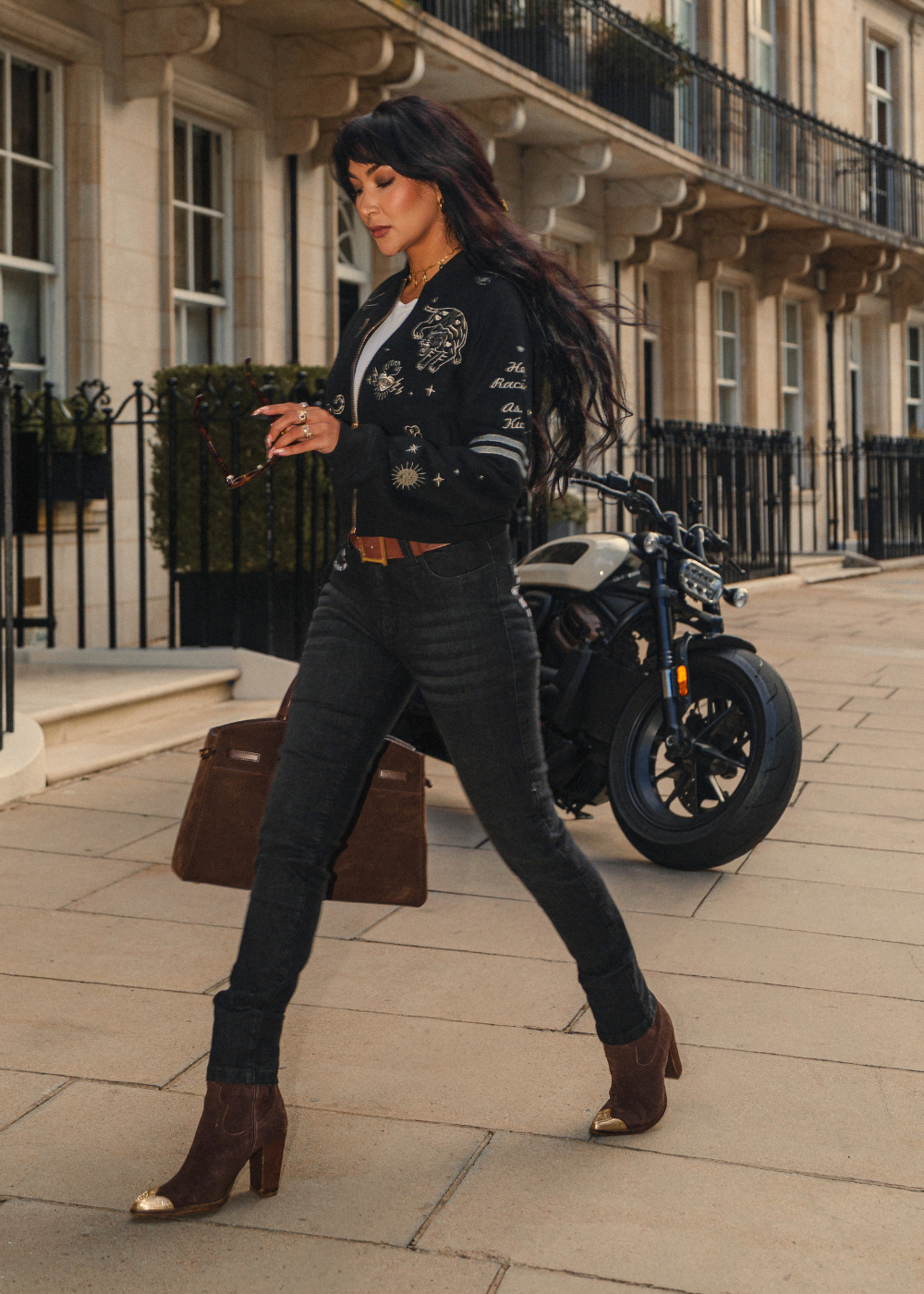 VARSITY JACKET - ORACLE BLACK