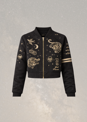 VARCITY JACKET - ORACLE BLACK