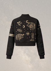 VARCITY JACKET - ORACLE BLACK