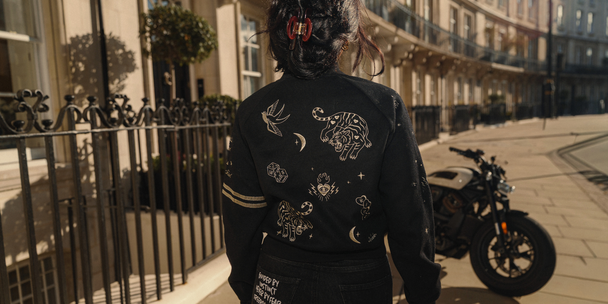 VARSITY JACKET - ORACLE BLACK