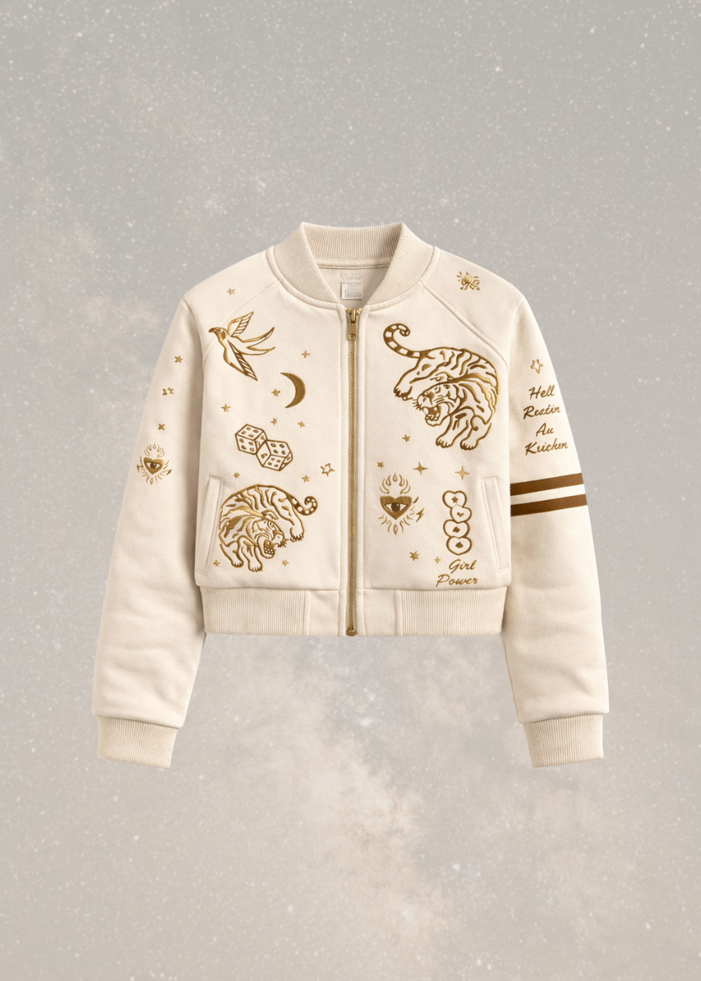 VARCITY JACKET - ORACLE WHITE