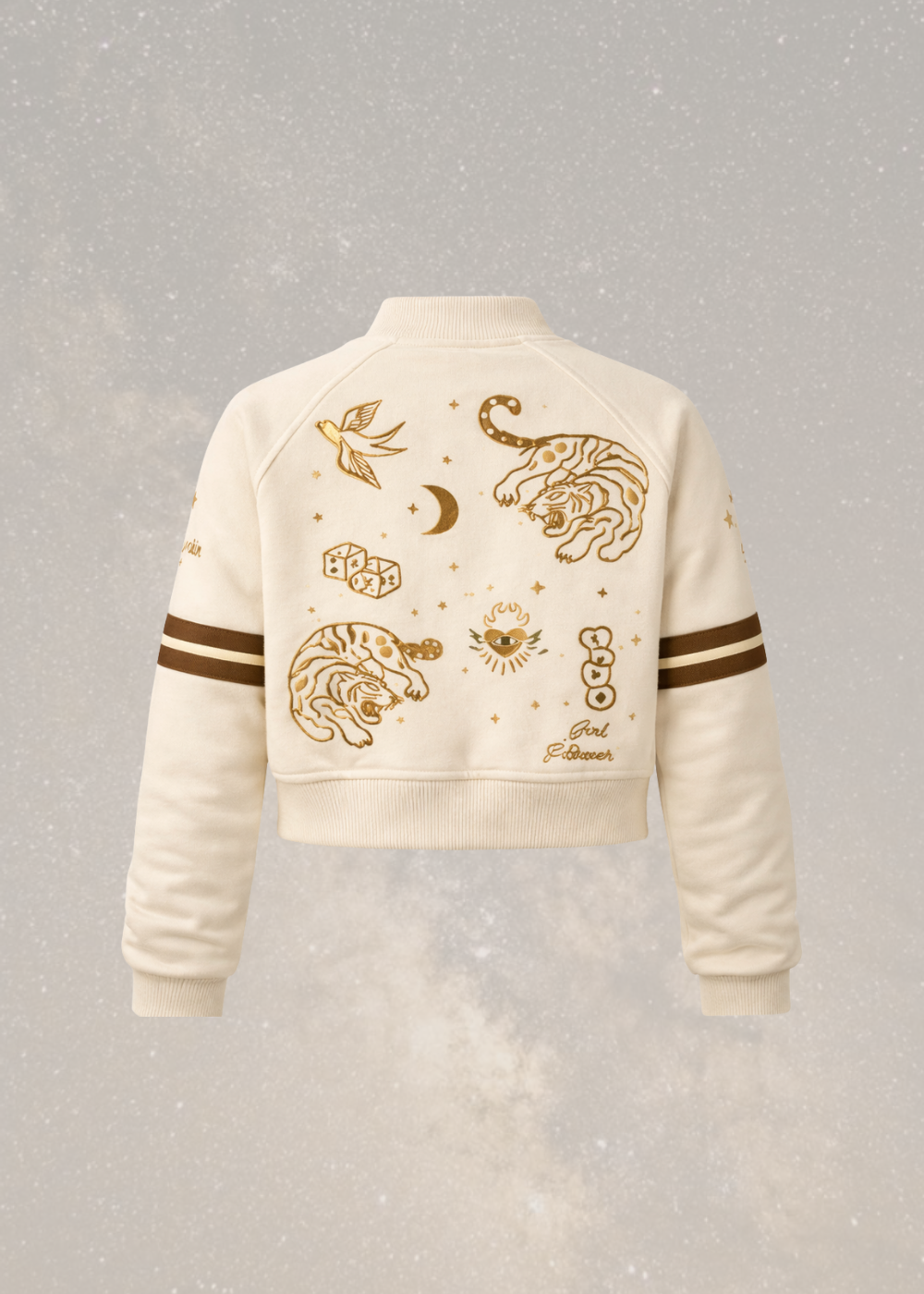 VARCITY JACKET - ORACLE WHITE