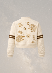 VARCITY JACKET - ORACLE WHITE