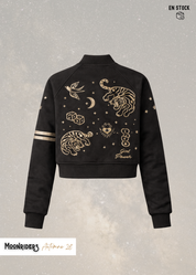 VARCITY JACKET - ORACLE BLACK