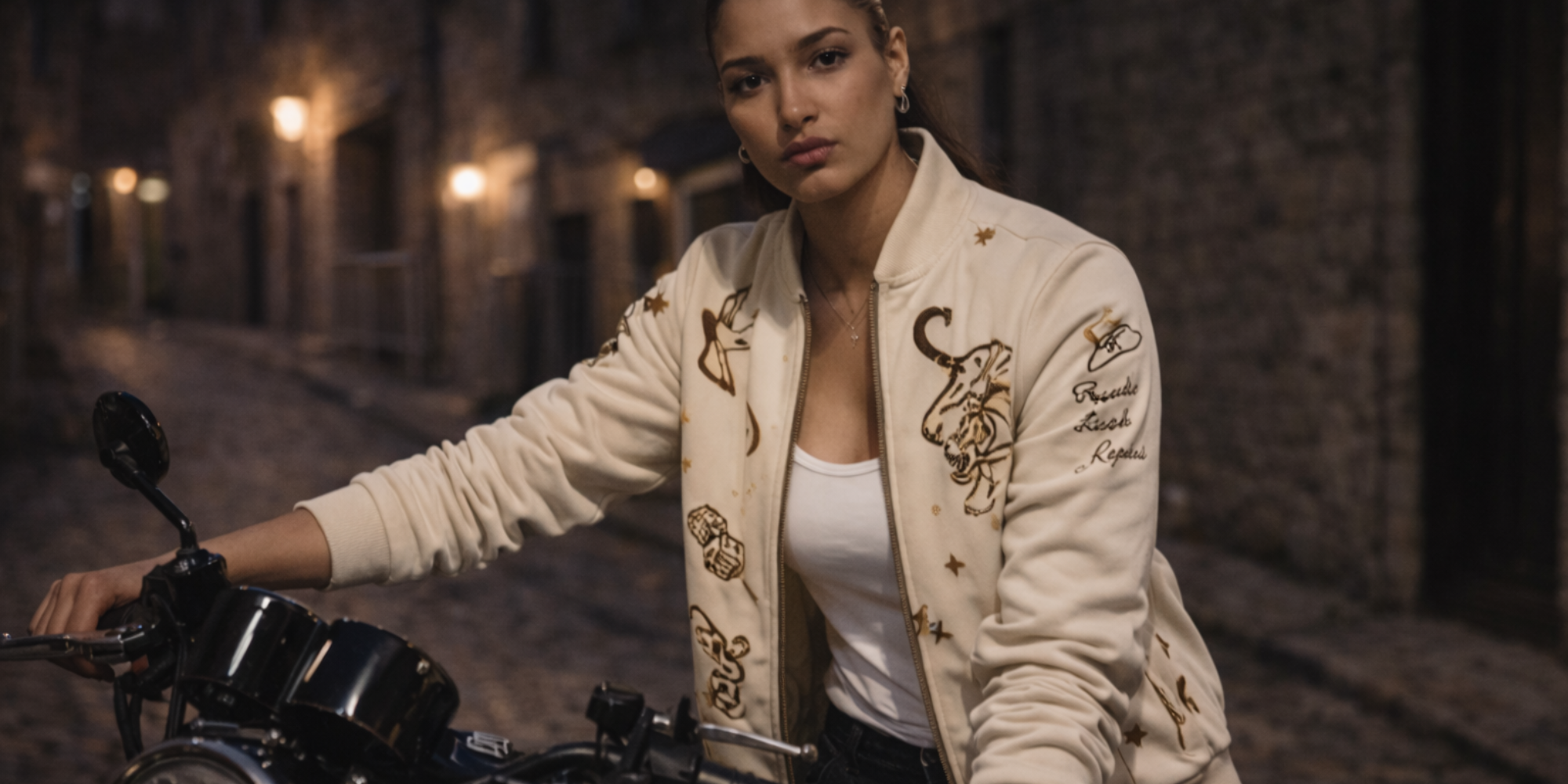 VARCITY JACKET - ORACLE WHITE