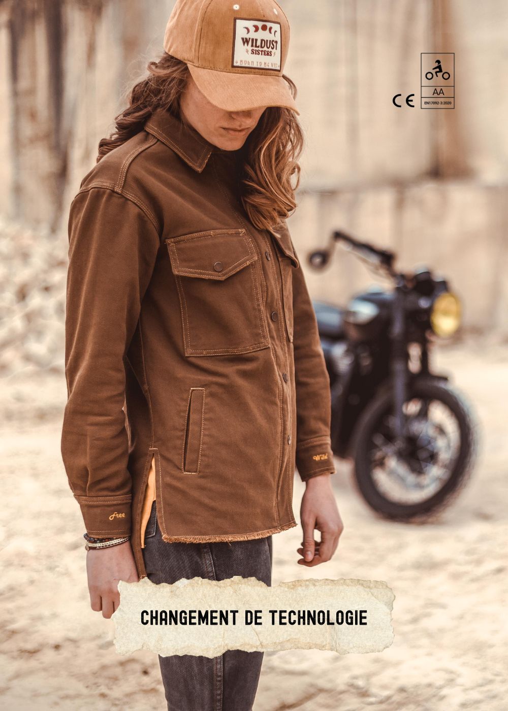 VESTE MOTO LÉGÈRE ARMALITH - KAKI