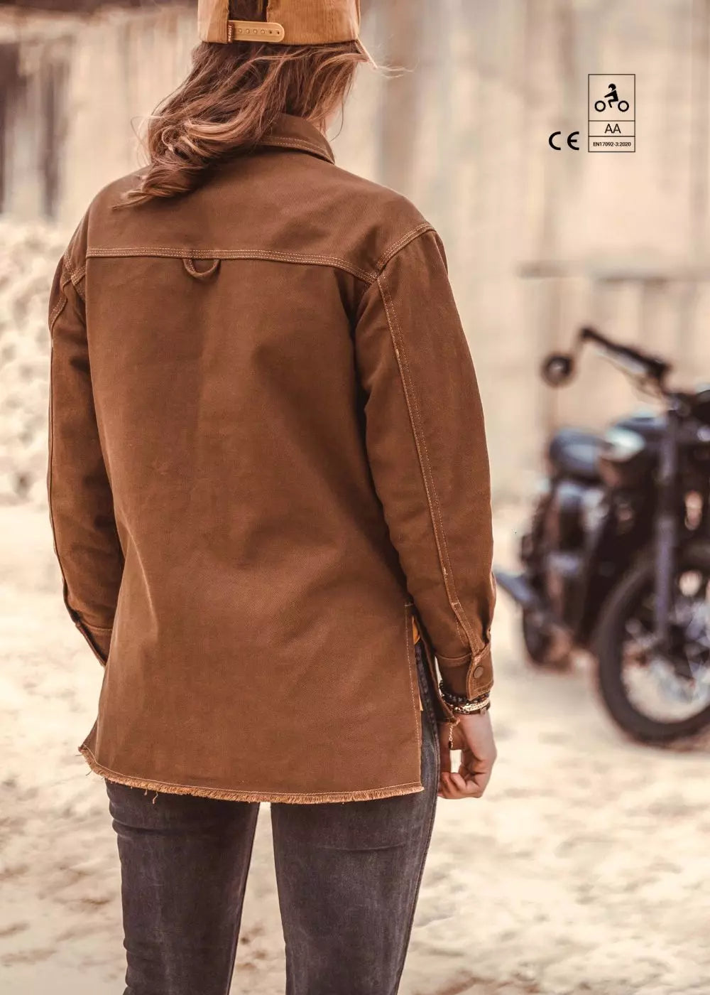 MAVERICK MOTORCYCLE JACKET - KHAKI