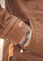 MAVERICK MOTORCYCLE JACKET - KHAKI