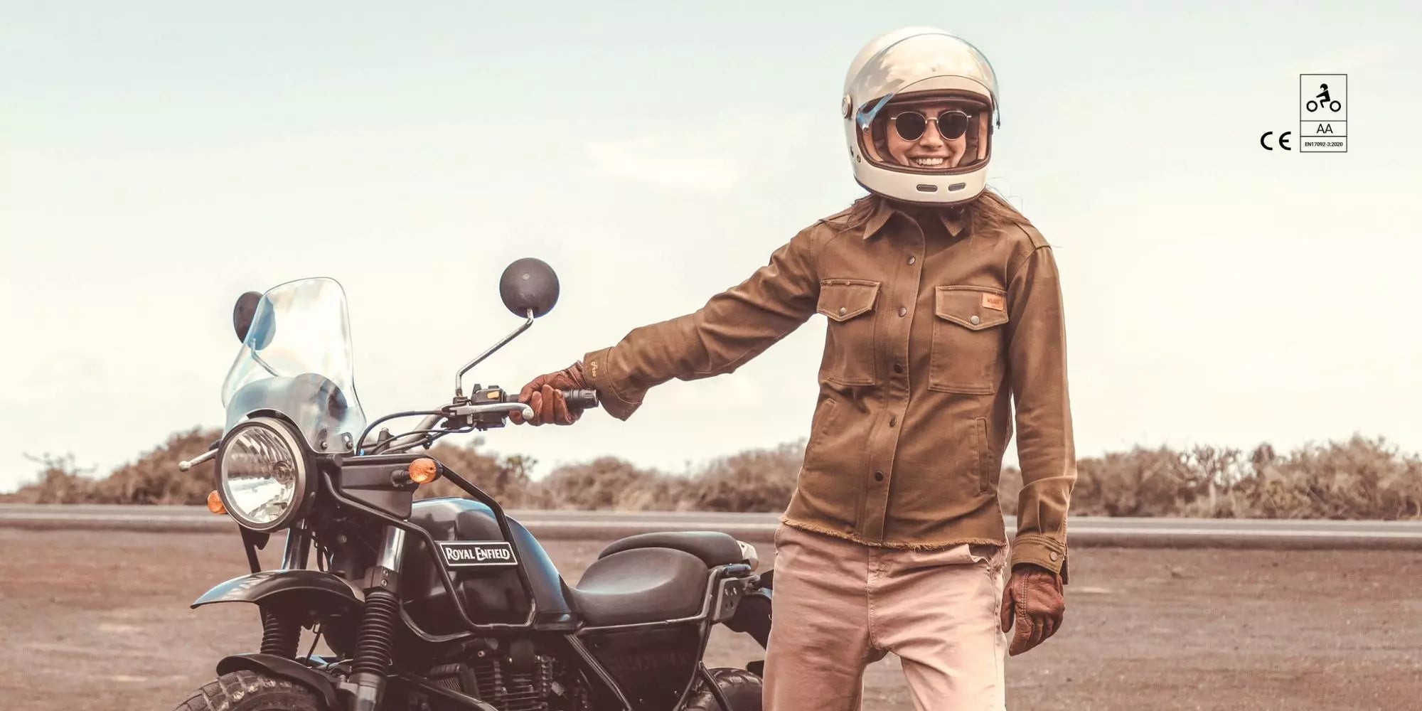 MAVERICK MOTORCYCLE JACKET - KHAKI