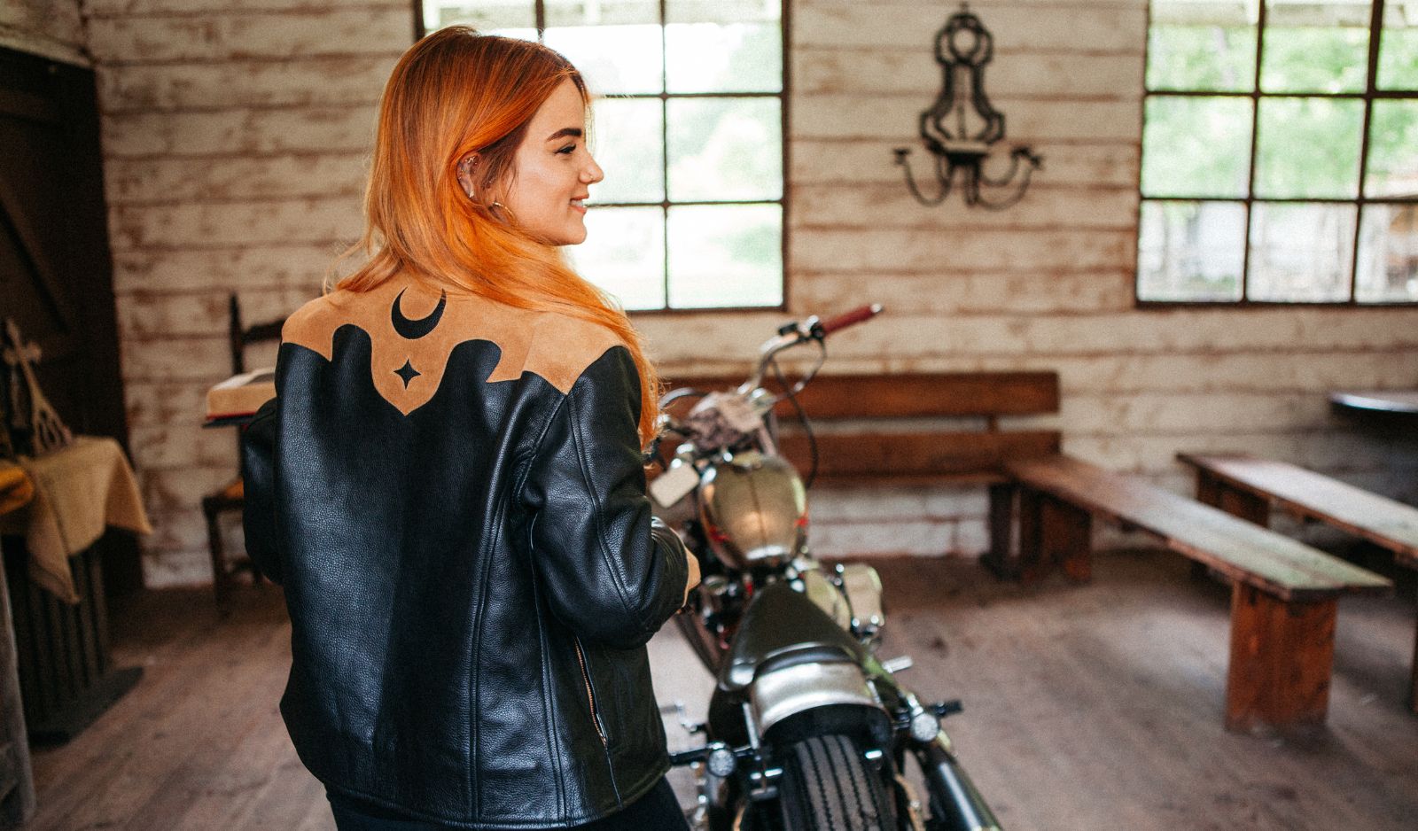 VESTE MOTO FEMME