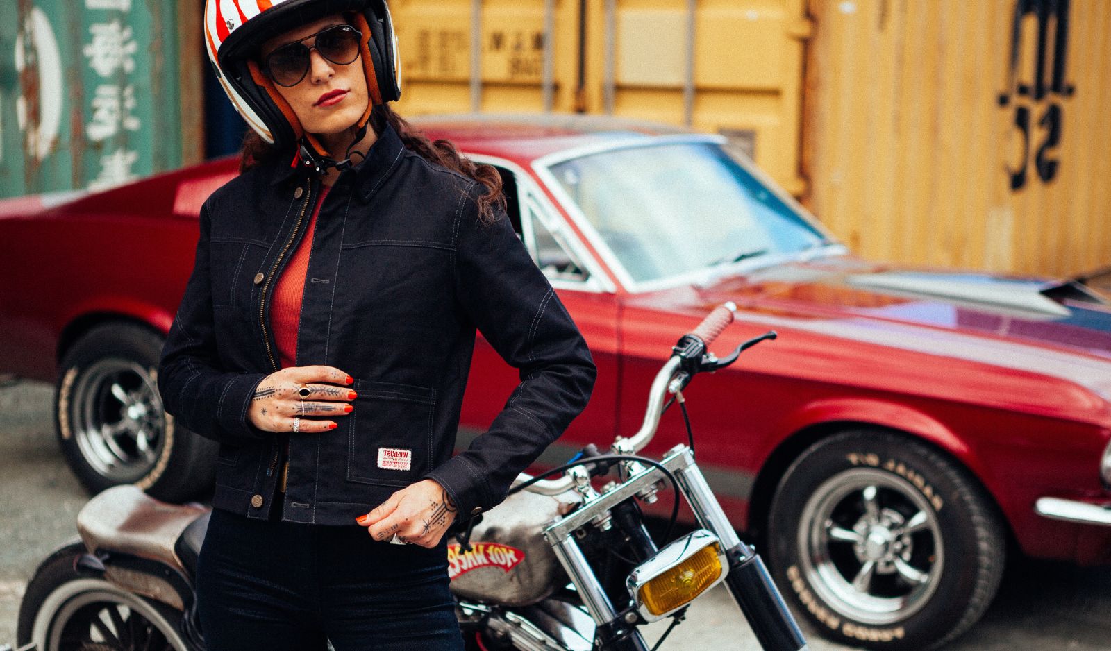 VESTE MOTO FEMME